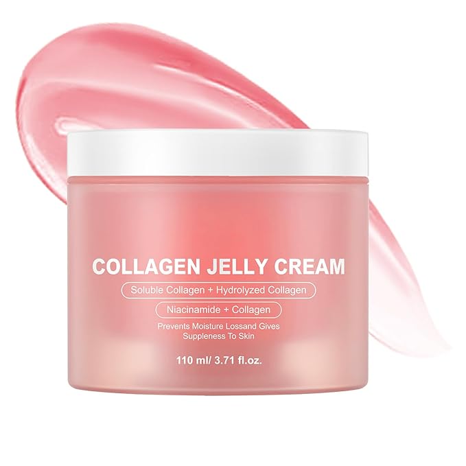 Collagen Jelly Cream, Face Moisturizer for Hydrating, Firming, Non-Greasy, Strengthen the skin barrier, 3.71 fl.oz/110ml