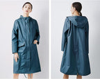 ANYOO Waterproof Rain Poncho Lightweight Reusable Hiking Hooded Coat Jacket - Image 3