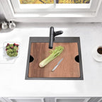 21 Inch Drop In Bar Sink- Bokaiya 21x20 Black Stainless Steel Drop In Wet Bar - Image 3
