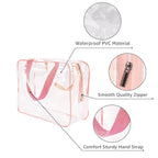 4Pcs Crystal Clear PVC Travel Toiletry Bag Kit - Image 6
