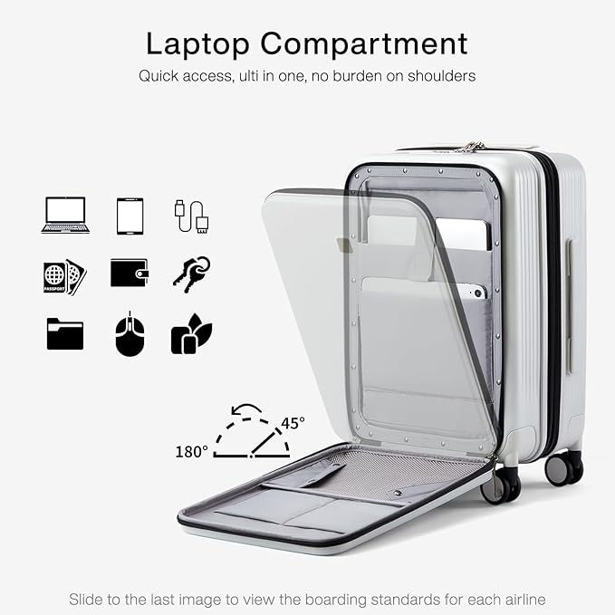 Hanke Grace Expandable Carry On Luggage - Image 11