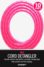 CORD DETANGLER for Curling Irons, Hair Straighteners, Blow Dryers & Clippers (10-Feet, Hot Pink)