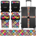 Luggage Straps for Suitcases (Colorful Print)