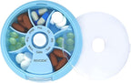 INVODA Weekly Pill Organizer 7 Compartment Rotating Pill Box - Image 9