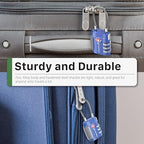 TSA Approved Cable Luggage Locks (3 Digit blue 2 pack)