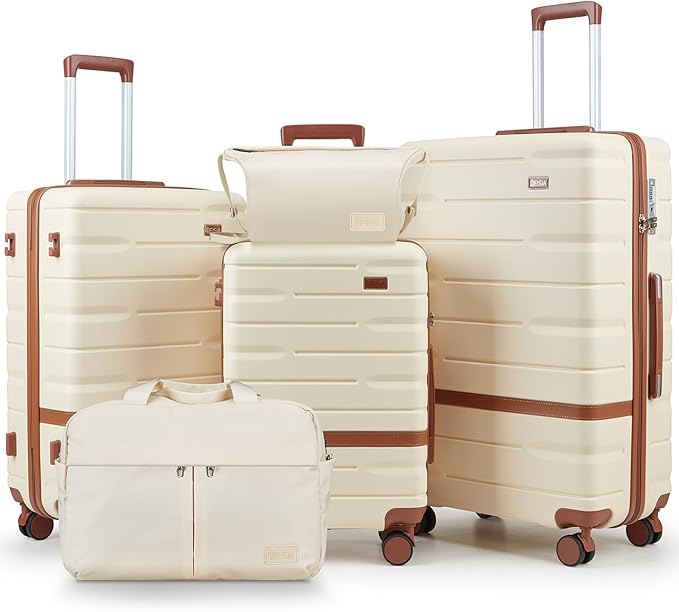 Luggage Sets 3 Piece with TSA Lock Hardside PC+ABS Carry On Suitcase with by Unknown