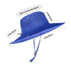Sun Hats for Men Women UPF 50+ Breathable Wide Brim Summer Fishing (Royal Blue)