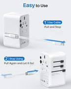 DOACE Universal Travel Adapter, 100W GaN 3.0 International Power Adapter - Image 5