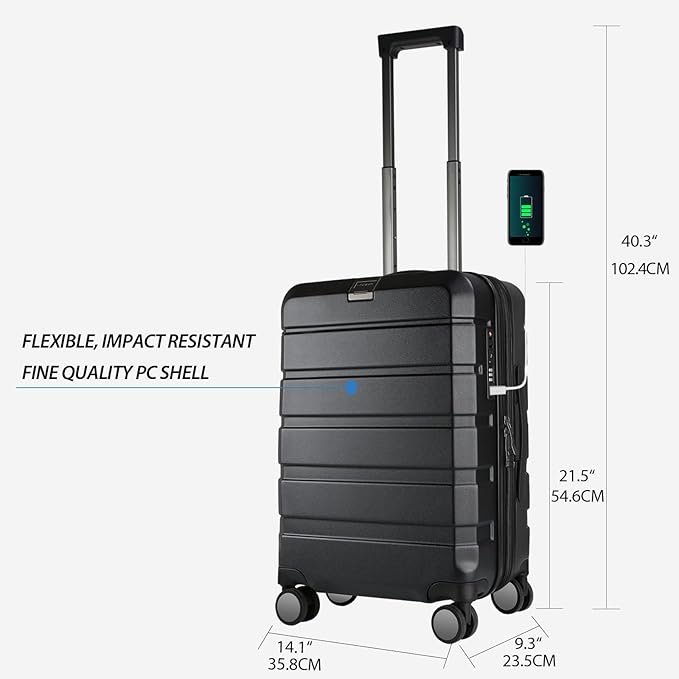 KROSER Hardside Expandable Carry On Luggage - Image 2