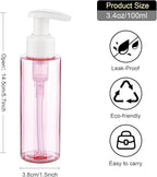 Travel Bottles Plastic Pump Bottle Dispenser TSA Approved 3.4oz/100ml 4 Pack - Image 2