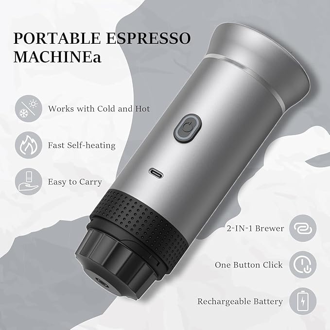 Zcyge Portable Coffee Maker Espresso Machine, Travel Camping Coffee Makers - Image 2
