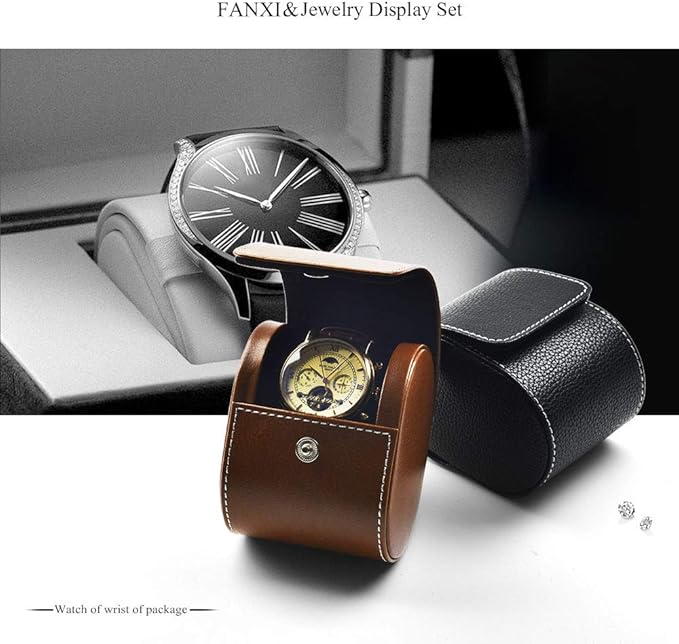 Oirlv Luxury Leather Watch Storage Box Travel Single Watch Case Watch Gift Box - Image 6
