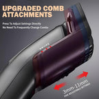 HTC Professional Hair Trimmer, Precision Alloy Steel Blade Hair Clippers, Type-C Fast Charging, 5 Adjustable Settings, Rechargeable