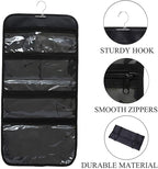 Foldable Clear Hanging Travel Toiletry Bag Cosmetic Organiser Storage - Image 3
