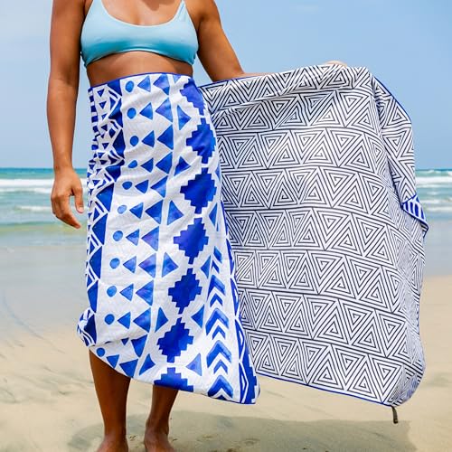 Quick Dry Microfiber Beach Towel (Aztech / Extra Large 78x35")