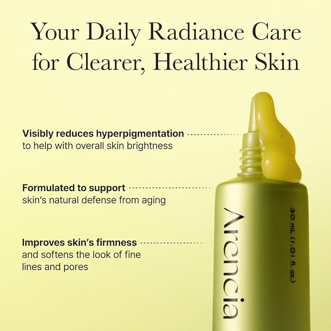 Arencia Vitamin C Booster Shot Serum with Glutathione, Niacinamide and Vitamin E for Dark Spot Care, Fine Lines & Wrinkles, Glass Skin, Korean Skincare 30ml/1.01 fl.oz (Pack of 2)