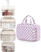 Narwey Travel Toiletry Bag for Women Large Hanging Makeup Bag Organizer - Image 4