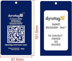 Dynotag® Web Enabled Smart Aluminum Convertible Luggage ID Tag + Braided Steel - Image 2