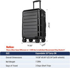 KYME Carry On Luggage 22x14x9 Airline Approved Expandable - Image 8