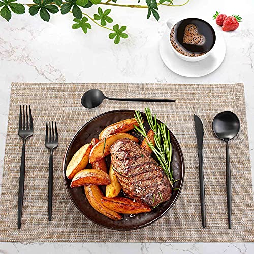 Silverware Set for 8 (Matte Black)