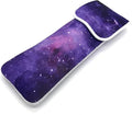 Wanty Hair Straighteners Case with Fastener - Neoprene Curling Iron Holder Flat Iron Curling Wand Travel Cover Case Bag PouchShield Curling Iron Cover - Flat Iron Travel Pouch (Purple Sky)