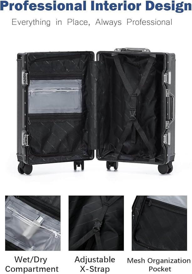 HotWay 26 Inch Aluminum Frame Luggage - Image 6
