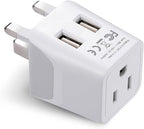 Ceptics European Plug Adapter, Safe USB-C 30W PD & QC 3.0-2 USA Socket - Image 6