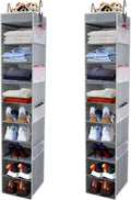 2 Pack Large-Sized Hanging Shoe Organizer 10-Shelf, Sturdy Hanging Closet by ROOMTALK