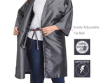 PERFEHAIR Salon Client Gown Robes Cape, Hair Salon Smock for Clients- Kimono Style (Grey)
