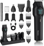 5-in-1 Electric Beard Trimmer Body Hair Trimmer Kit, Professional Cordless Hair Clippers for Men Rechargeable, IPX7 Waterproof Mens Grooming Kit for Face, Mustache, Body, Nose, Gifts for Men (Black)