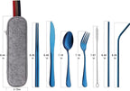 DEVICO Portable Utensils, Travel Camping Cutlery Set, 8-Piece including Knife - Image 2