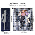 Cotton Flannel Sleeping Bag for Camping (Blue with 4lbs filling)