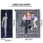 Cotton Flannel Sleeping Bag for Camping (Blue with 4lbs filling)