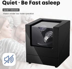 Uten Automatic Double Watch Winder Box, Luxury Wooden Storage Case - Image 4