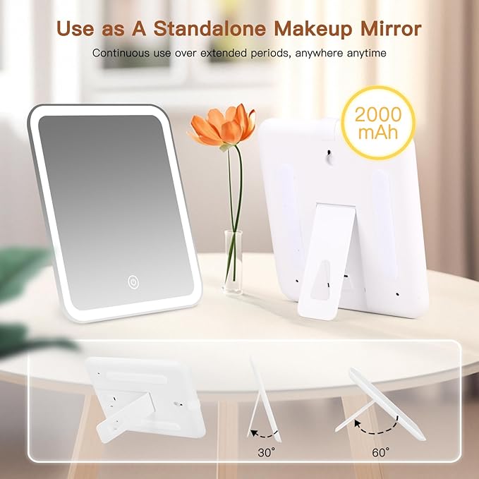 Travel Makeup Bag with LED Mirror, Cosmetic Bags - Image 6