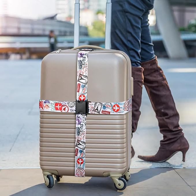 Adjustable Travel Luggage Strap Suitcase Belt Travel Bag Accessories 1.96 in W - Image 7