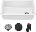 KRAUS Forteza 32-inch Granite Undermount Single Bowl White Kitchen Sink by KRAUS