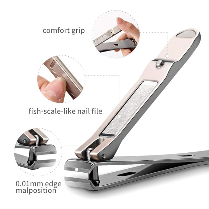 4 Pcs Manicure Set, Pedicure Sets, Nail Clipper Stainless Steel Professional - Image 3