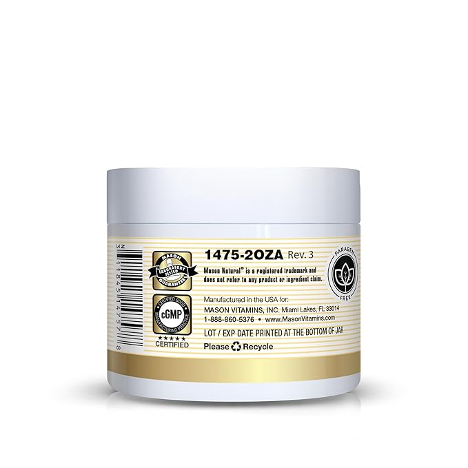 MASON NATURAL Collagen Premium Skin Cream - Anti Aging Face and Body Moisturizer, Intense Skin Hydration and Firmness, Pear Scent, Paraben Free, 2 OZ (Pack of 3)