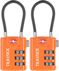 TSA Approved Luggage Locks, Travel Locks Which Also Work Great as Gym Locks by TRAVOCE