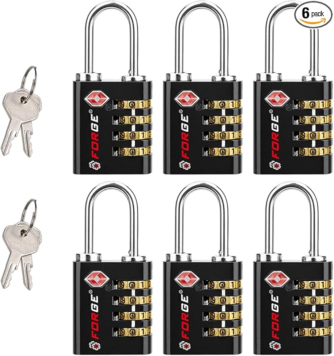 Forge Dual-Opening: Key or Combination Access Lock, TSA Approved Locks by Forge