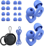 2 Pairs of Earplugs for Sleeping, Reusable Hearing Protection Earplugs by LOETRUY