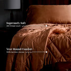 LUXOME Lightweight Blanket | 100% Rayon from Bamboo Fabric & Fill | King/Cal - Image 3