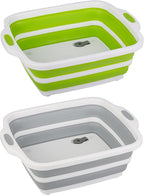 2 Pack Collapsible Cutting Board, Foldable Dish Tub by Tiawudi