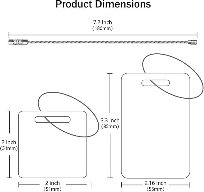 （2-Pack） Stainless Steel Custom Luggage Tags - Image 4