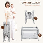 ANGELBLISS Baby Bassinet Bedside Crib, Pack and Play - Image 4
