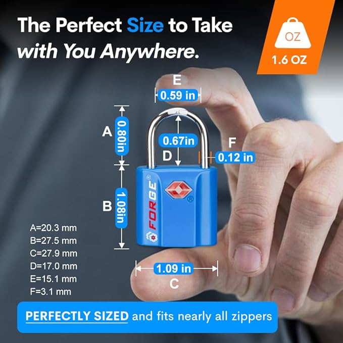 TSA Approved Luggage Locks, Ultra-Secure Dimple Key Travel Locks - Image 7