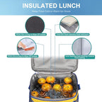 iknoe Large Foldable Cooler Bag, 8.5L Insulated Lunch Bag, Leakproof Lunch - Image 6