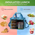 iknoe Large Foldable Cooler Bag, 8.5L Insulated Lunch Bag, Leakproof Lunch - Image 2