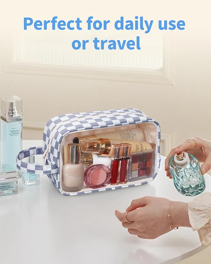 Narwey Clear Toiletry Bags for Traveling Women Men, Make Up Organizer, Skincare - Image 7